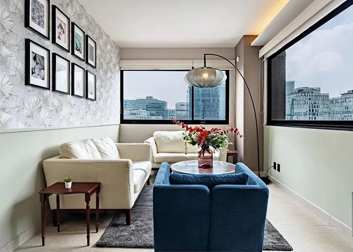 Apartment Sleek High-rise With Pool, Gym, Jacuzzi & Bbq Area Mexico City